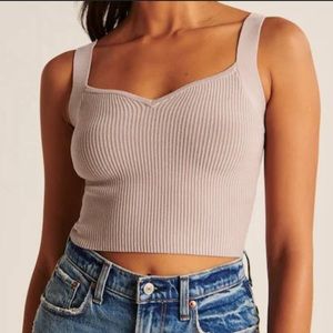 Abercrombie Ribbed Sweater crop top size L